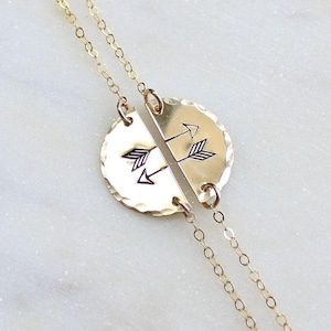 Matching necklace set to share, two necklaces, mother daughter necklaces, friendship necklace, gift for sisters, best friend gift, Otis B