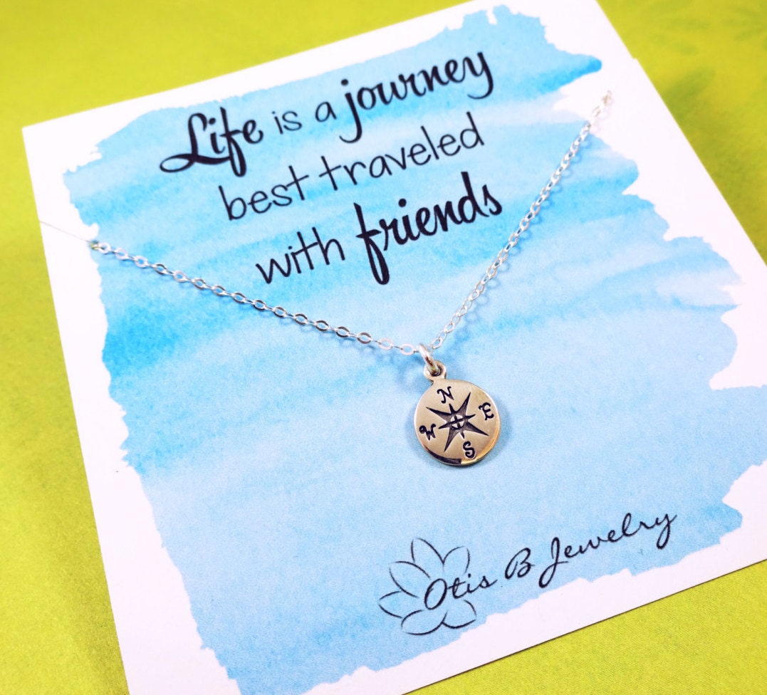 Compass necklace Best friend gift compass charm Friendship Etsy
