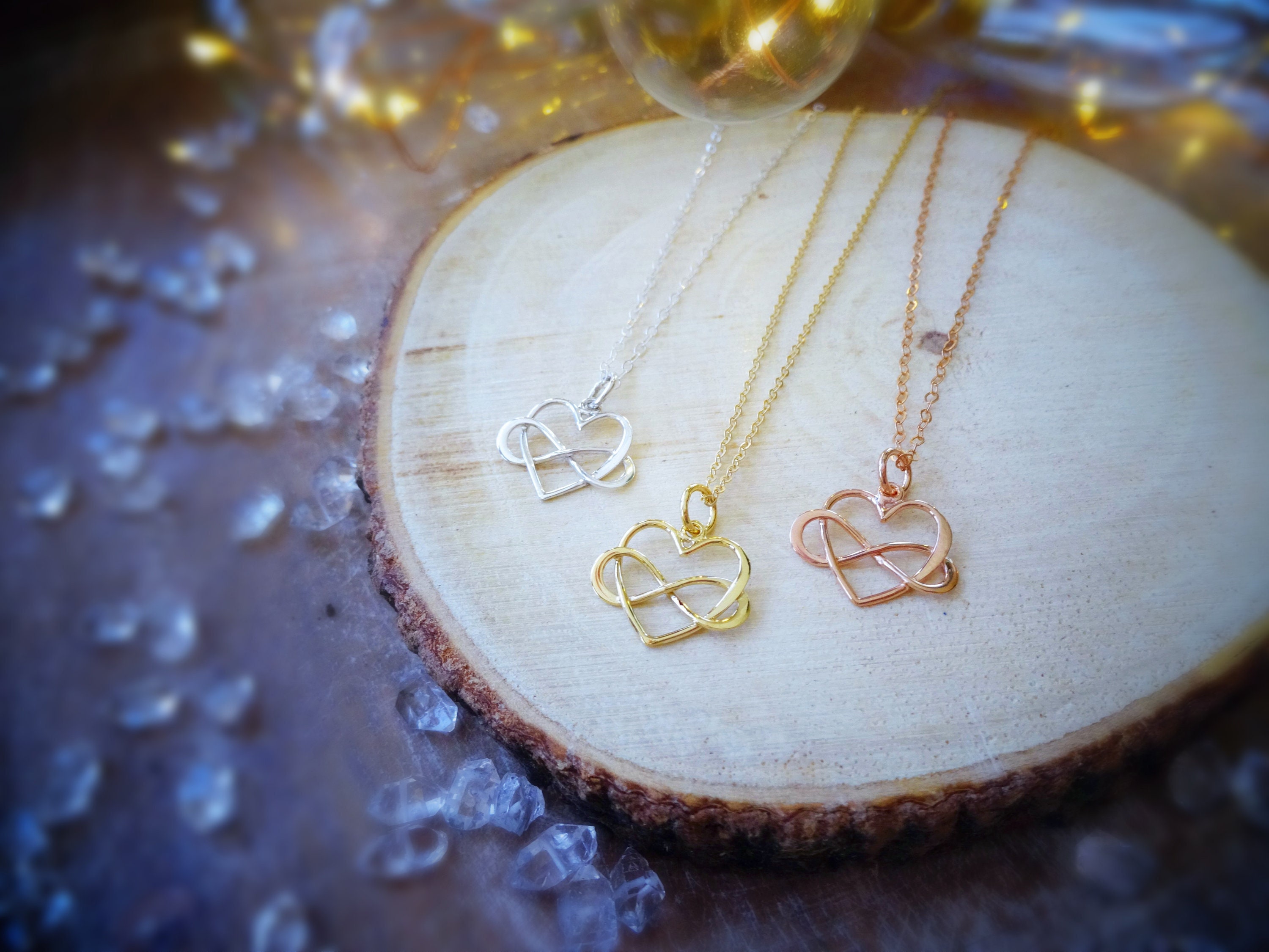 Open heart on sale infinity necklace