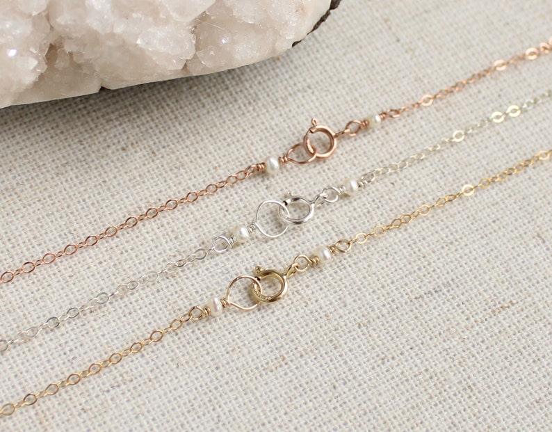 Tiny Herkimer diamond necklace, minimal crystal layering necklaces for women, bridesmaid gift, april birthstone, aries jewelry, wedding gift image 7