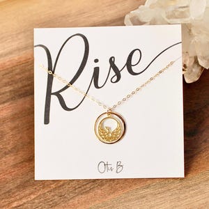 Phoenix necklace, Still I Rise, meaningful inspirational jewelry gift for her, divorce gift, cancer survivor, graduation gift for women