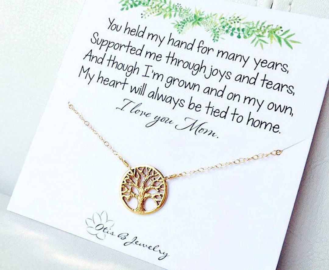 Family Tree Necklace for Mom Mother of the Bride Gift Family Etsy