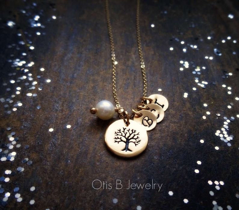 mothers day family tree necklace