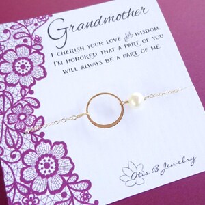 Pearl necklace for grandmom, grandma gift, eternity necklace, nana gift, gift to grandmother of the bride, sterling silver gold filled