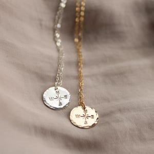 Compass necklace, gift for traveler adventure seeker, long distance relationship, graduation gift for her, high school college grad gift