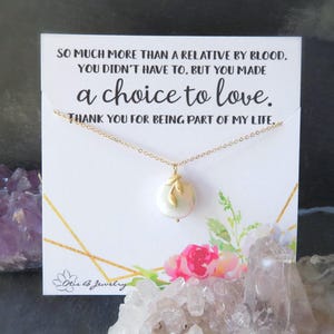 Gift for Step mom, Bonus mom gift, pearl necklace for stepmom, sterling silver necklace, meaningful gift for mom, pearl necklaces for women