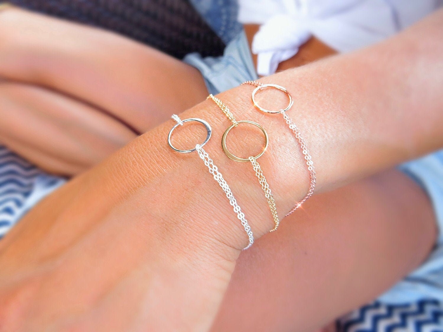 Karma Bracelet Silver Eternity Bracelet Friendship Bracelet