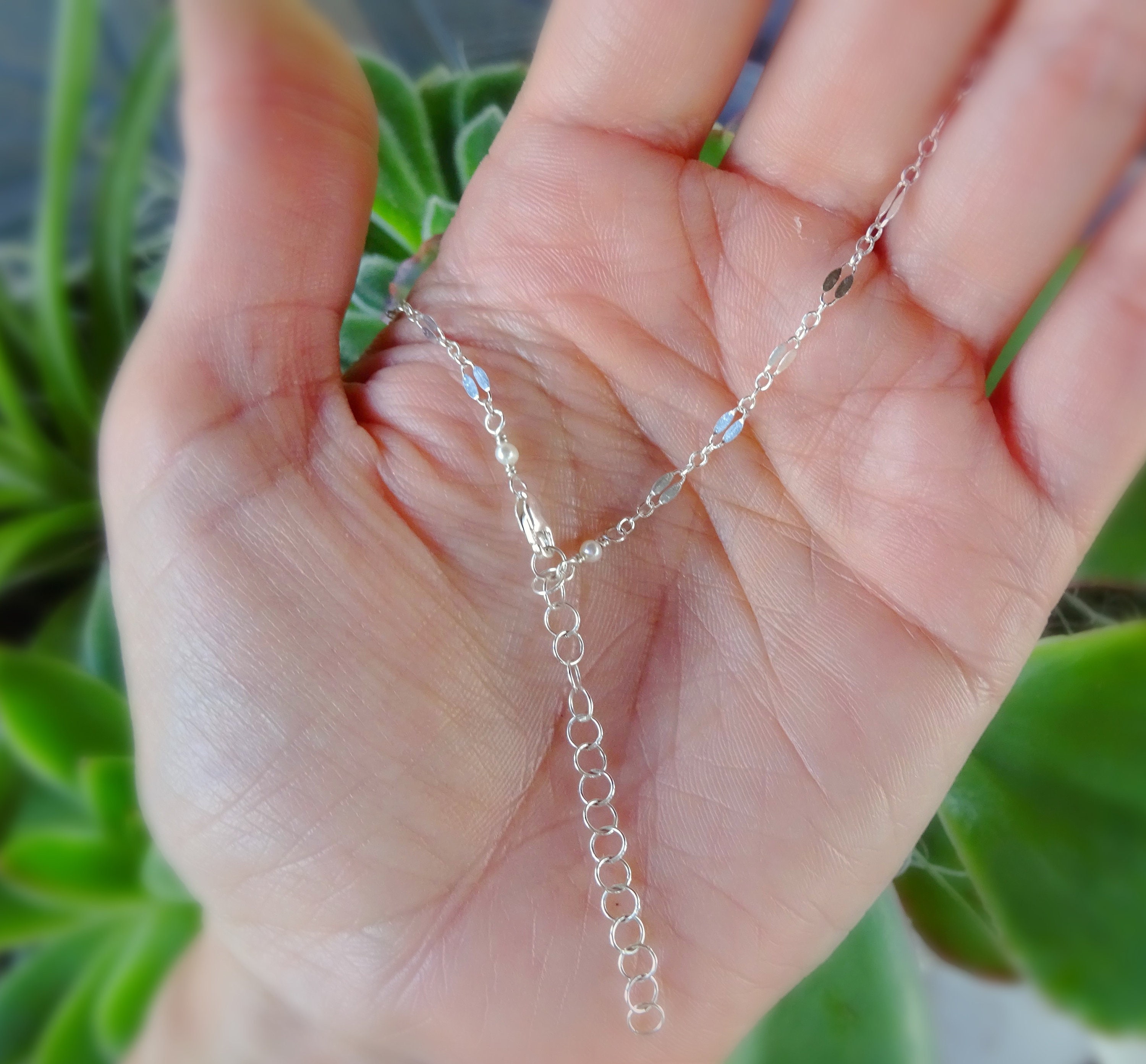 Y Necklace silver y necklace minimal layering necklace Etsy