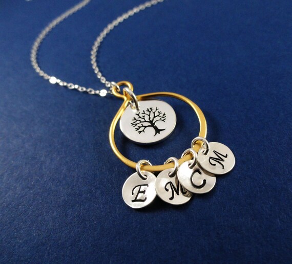 Personalized Family Tree Necklace Mothers necklace Etsy