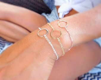 Sterlingzilveren Eternity-cirkelarmband: delicate vriendschapssieraden