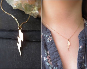 Lightning bolt necklace, dainty lightning bolt, flash necklace, you are strong gift for women, layering necklace, empowerment gift for her