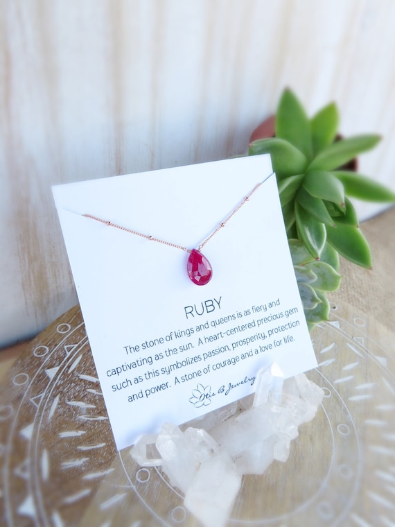Lab Created Ruby Small July Birthstone Charm Pendant in Sterling Silver DIY Jewelry Making Birthday Gifts for Women