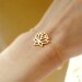 Simple lotus bracelet, adjustable gold bracelet, minimal layering stacking bracelet, minimalist boho bracelet, bohemian bracelet, yoga 