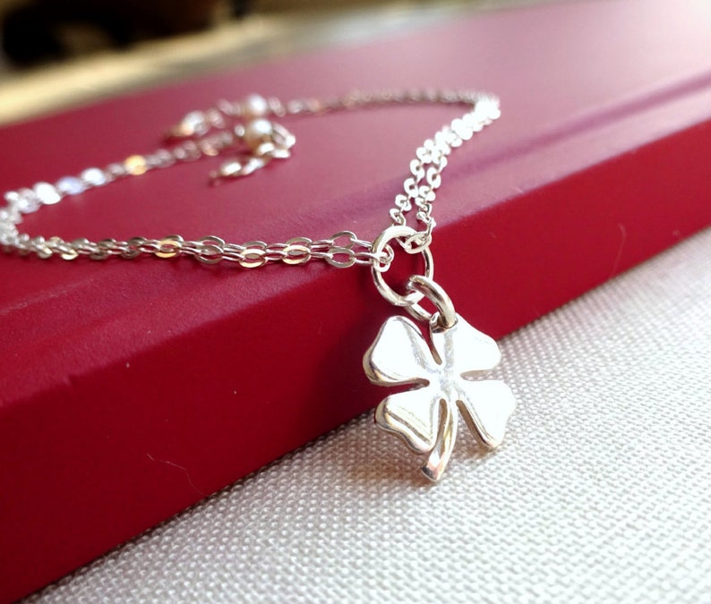Lucky Charm Bracelet Shamrock Four Leaf Clover Bracelet Etsy