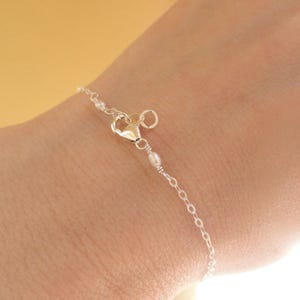 Dainty Emerald Bracelet: Sterling Silver Gemstone Bar, Adjustable image 3