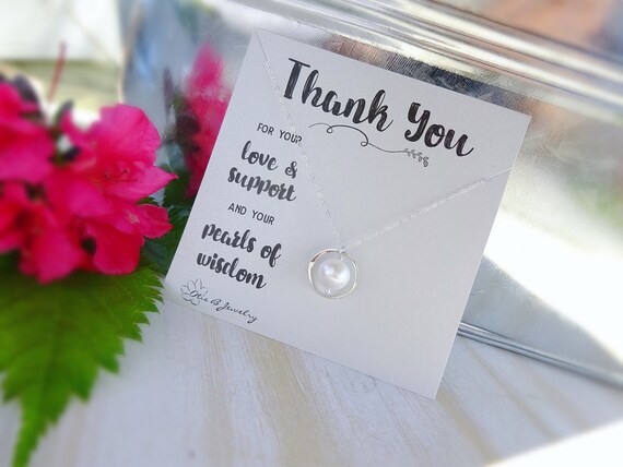 Pearls of Wisdom Necklace, Pearl Necklace, Open Circle Necklace, Mother of  the Bride Gift on Wedding Day, Gift to Grandma From Bride, Otis B 