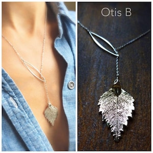 Plant jewelry, plant necklace, real leaf necklace, gift for plant lover, jewelry for mom for plant mom, plant lady gift,birch leaf necklace