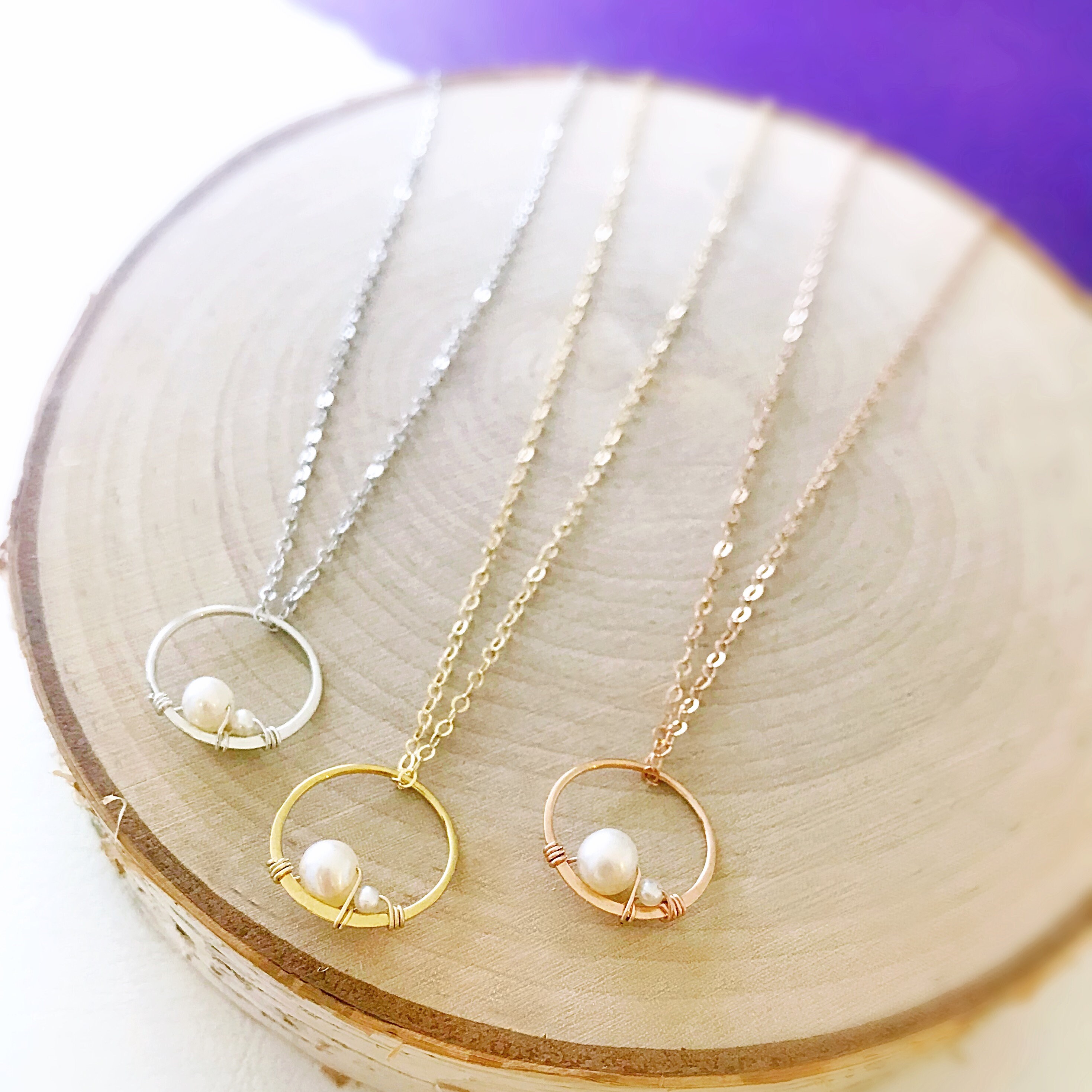Mothers Necklace Open Circle Necklace 