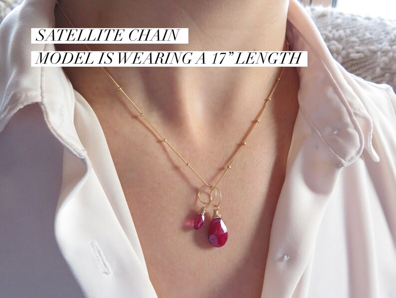 Simple Chain Necklace for Adding Gemstone Charms or Pendants Etsy