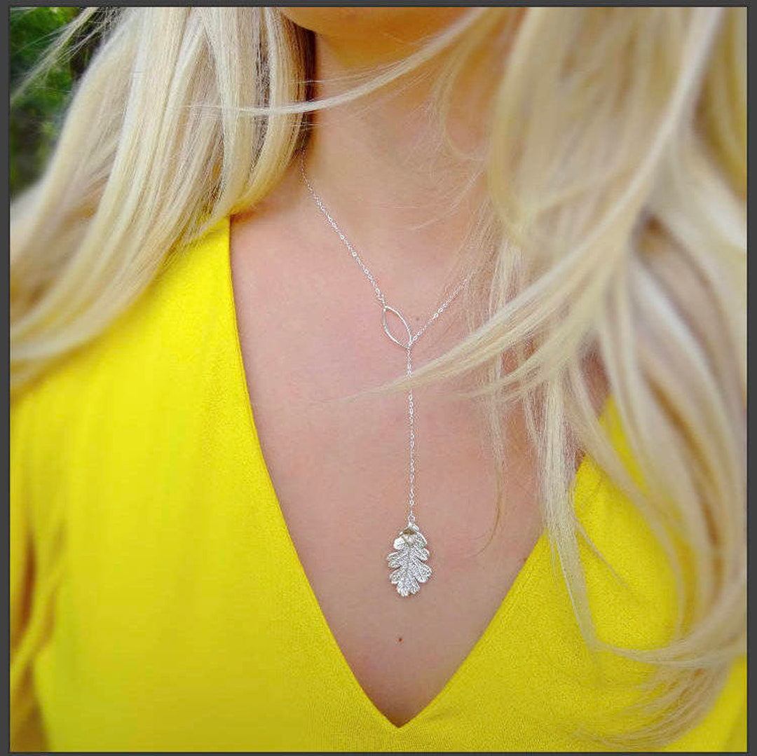 Leaf Necklace Plant Lady Necklace Gift for Plant Lover Real Etsy