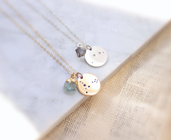 Collana Costellazione Zodiacale In Argento 925 Con Zirconi – Ciondolo Delicato Rosa-Oro Per Donna, Regalo - 3