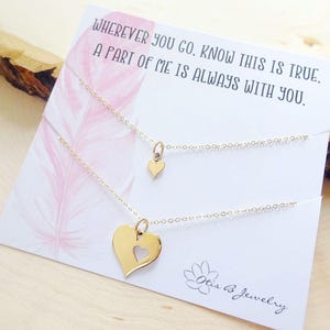 Matching necklaces for Mom & Daughter, jewelry gift for girls, kindergarten graduation gift for daughter, customizable gift for wife