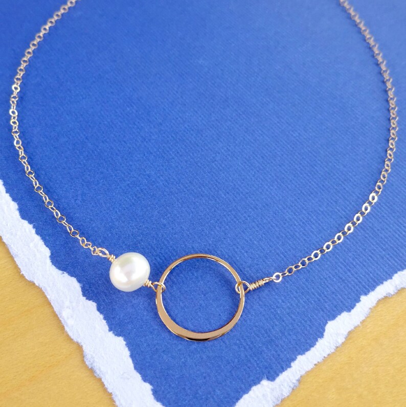 Open Circle Necklace Eternity Ring Necklace Karma Necklace Etsy