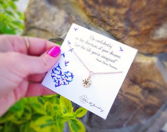 Compass BRACELET, Inspirational gifts for sisters, college daughter gift, compass charm bracelet, go confidently quote, Otis B