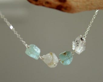 Raw Birthstone Jewelry, personalized necklaces for mom, family birthstones, sisters necklaces, Mothers day gifts