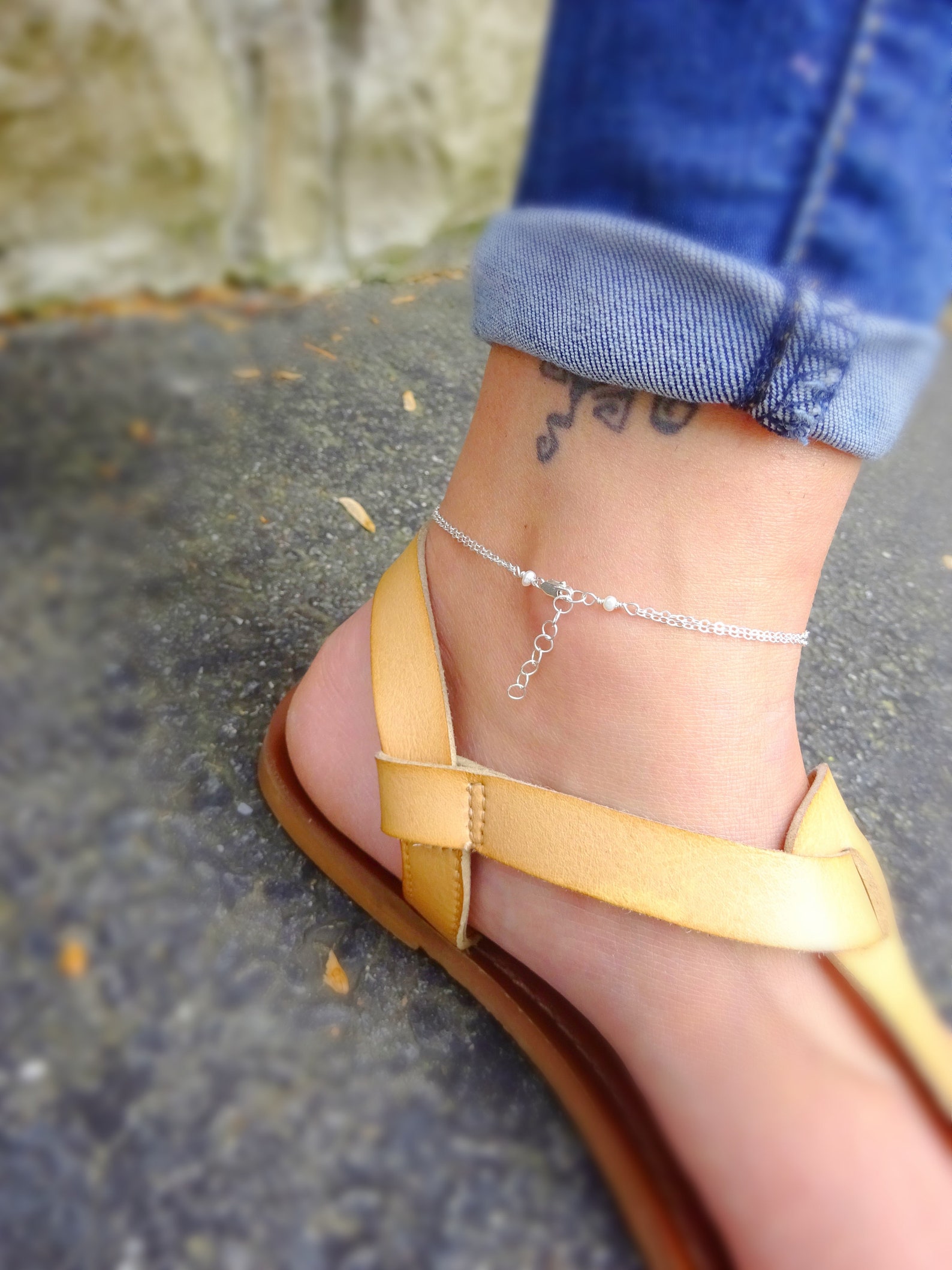 Infinity Anklet Sterling Silver Ankle Bracelet Infinity Etsy