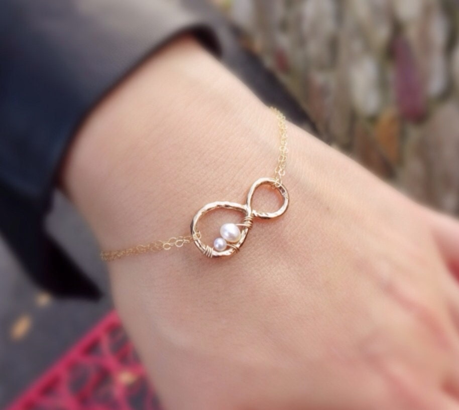 Infinity bracelet mommy and me Peapod jewelry peas in a Etsy