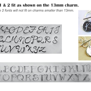 Custom add on charm, custom disc charm, add personalization, add on initial charm, stamped letter charm, letter tag add on, custom letter image 2