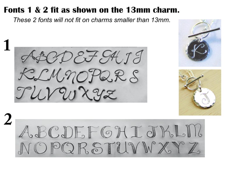 Custom add on charm, custom disc charm, add personalization, add on initial charm, stamped letter charm, letter tag add on, custom letter image 2