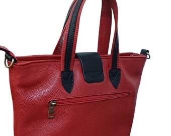 Leren tas, handgemaakte leren tas, leren damestas handtas, elegante leren tas, handtas gemaakt in Marokko