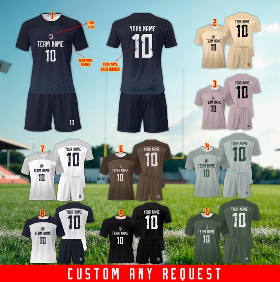 Maglia da calcio personalizzata con nome, numero e logo, maglia da