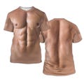 Strong Muscle Man Costume All Over Print Shirt, Realistic Chest & Six-Pack Abs Shirt, Funny Novelty Costume, Halloween Costume Gifts For Men product logo