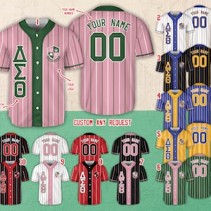 Camisa de beisebol personalizada com nome e número da irmandade, camisa personalizada com letras gregas para o dia do lance, camisa de beisebol Big Little, presente para irmãs da irmandade