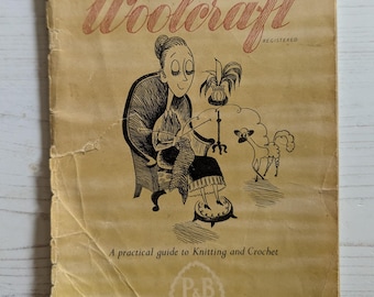 Paton's & Baldwin Woolcraft Booklet 14th Edition Knitting Crochet Patterns Illustrated Vintage Craft Book