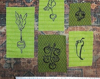 Hand-Printed Garden Patches