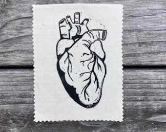 Handprinted Heart Patch