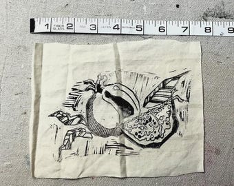 Handprinted Pomegranate Patch