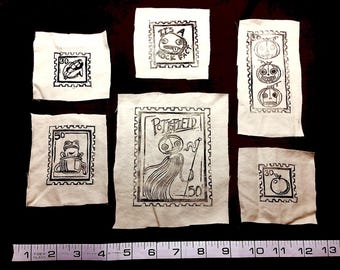 Handprinted "Over The Garden Wall" Patch set