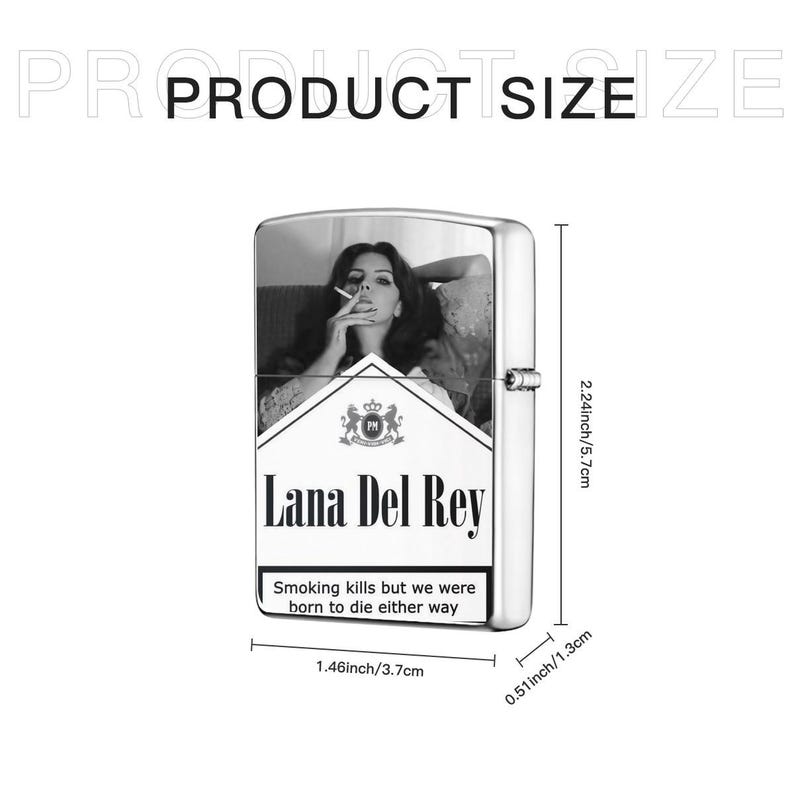 Aanstekerhoes – Lana Del Rey Gifts for Fans – Stijlvolle en duurzame aanstekerhoes met esthetisch ontwerp – Perfecte muziekliefhebber – Verzamelaarscadeau afbeelding 5