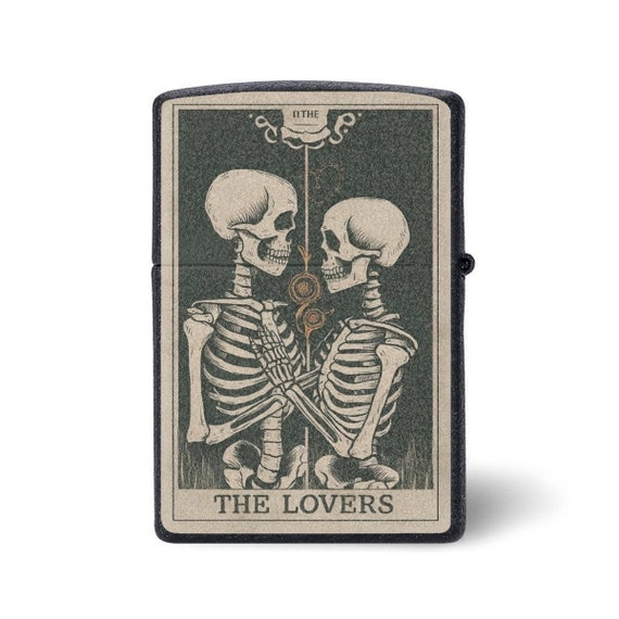 Skeleton Tarot Card Zippo Lighter Case, Anniversary Gift - Etsy
