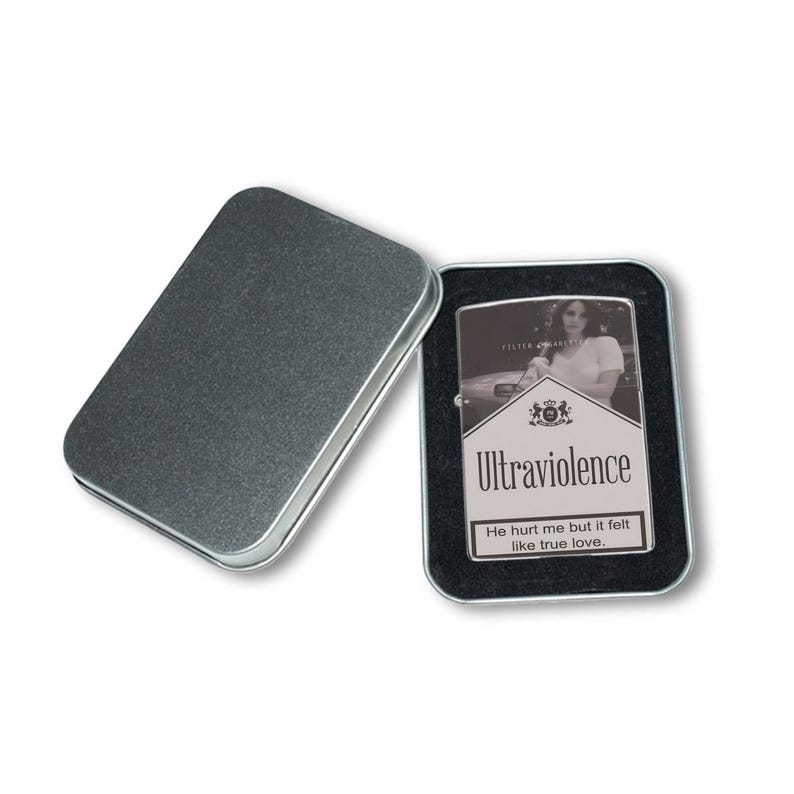 Lana Del Rey Ultraviolence Lighter Case, Sad Girl Aesthetic Cigarette Pack Design, Vintage Retro Indie Gift image 7