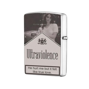 Lana Del Rey Ultraviolence Lighter Case, Sad Girl Aesthetic Cigarette Pack Design, Vintage Retro Indie Gift image 4