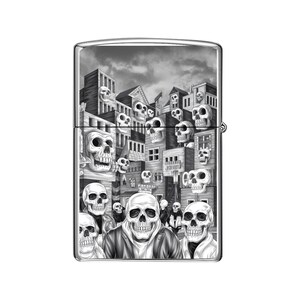 Estuche para encendedor con diseño de esqueleto de dibujos animados, diseño de calavera caprichoso para mantener su encendedor seguro, regalo divertido para coleccionistas y fumadores