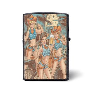 Lighter Case - Vintage Cowgirls Artwork, Ideal for Everyday Use - Great Gift Idea