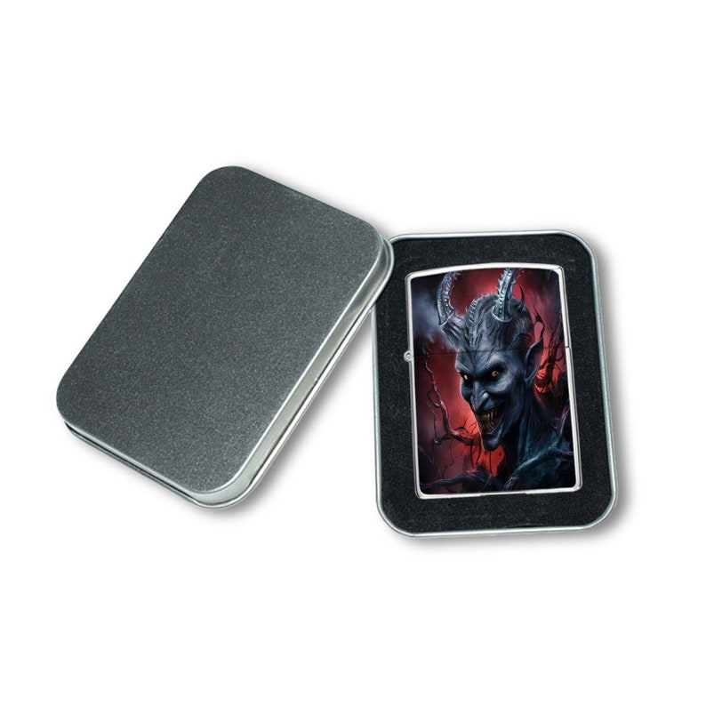 Satan-themed Lighter Case, Gothic Design for Safe Storage, Perfect Gift ...
