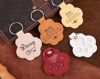 Personalized Pet Fur Memorial Keychain,Dog Cat Hair Keepsake Holder,Dog Cat Hair Keepsake Jewelry, Pet Sympathy Gift for Pet Lovers
